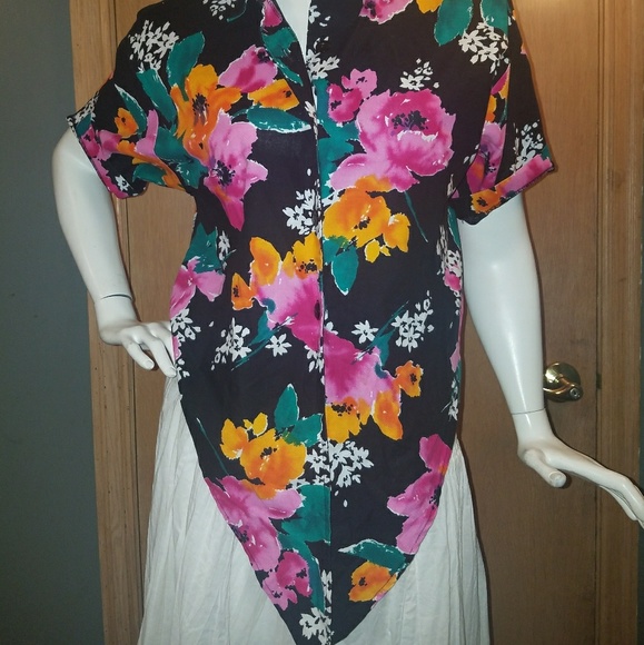 80's Vintage Byer California Tropical CROP Top - Picture 2 of 5